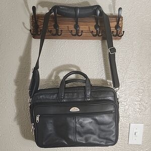 SAMSONITE Classic Black Leather Men's Bag